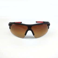 Frosted Black Frame + Tea Piece Outdoor Mountaineering Fishing Windproof Glasse