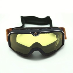 Vintage Black Frame Yellow Film,Outdoor Cycling Windshield Goggles