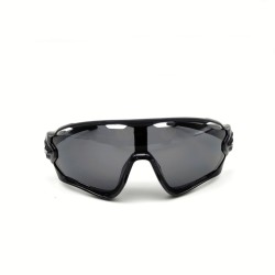 Bright Black Frame Grey Piece UV Sunglasses Cycling Outdoor Vr Glasses