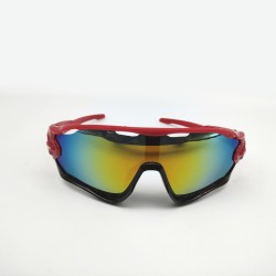 Red And Black Frame Red Piece UV Sunglasses Cycling Outdoor Vr Glasses