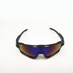 Bright Black Frame Blue Green Piece UV Sunglasses Cycling Outdoor Vr Glasses