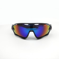 Bright Black Frame Blue Green Piece UV Sunglasses Cycling Outdoor Vr Glasses